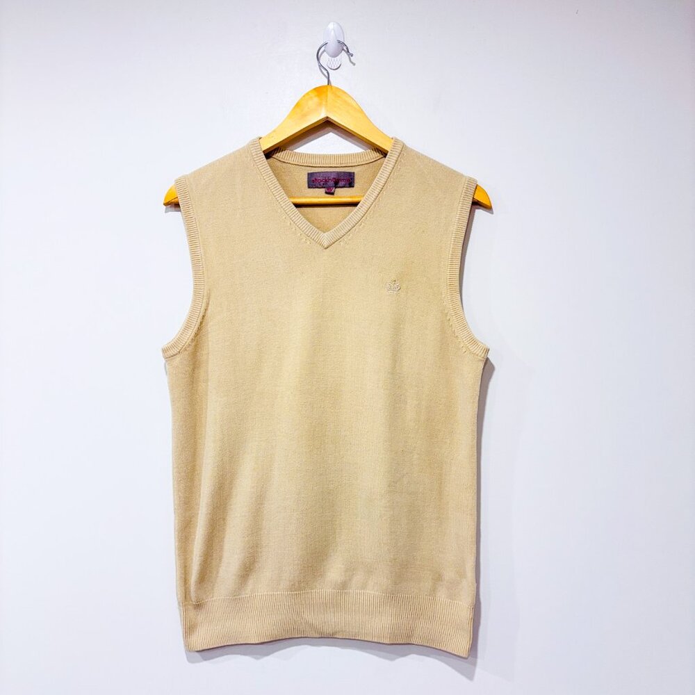 STOCKHOMME Beige knit sweater‎ vest | Casual preppy | Small